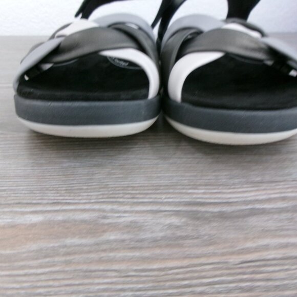 Like New Jambu HELENA Leather Sandals Grey White Black 10.5 / 11 APMA Approved - Picture 3 of 15